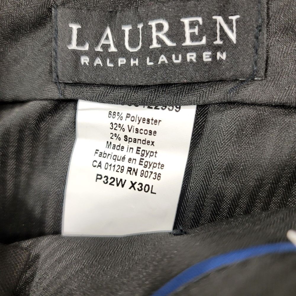 LRL Ralph Lauren Dress Pants Mens 32x32 Dark Brown Check Stretch‎ NEW - Picture 4 of 5